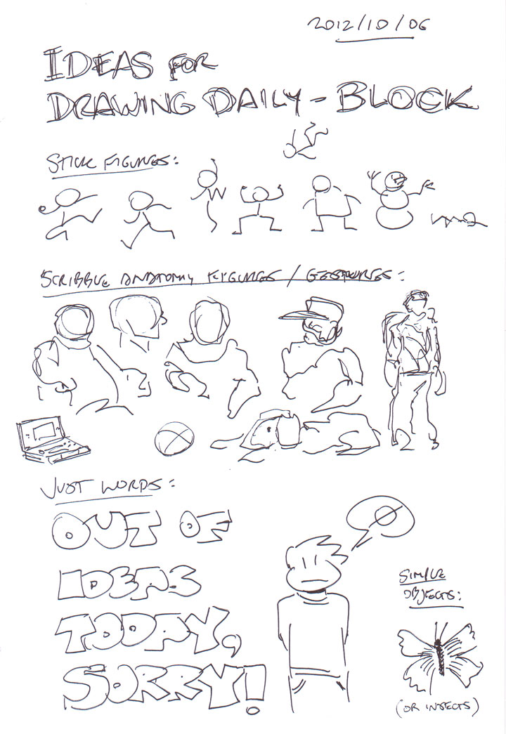 Ideas for Daily Drawing-block