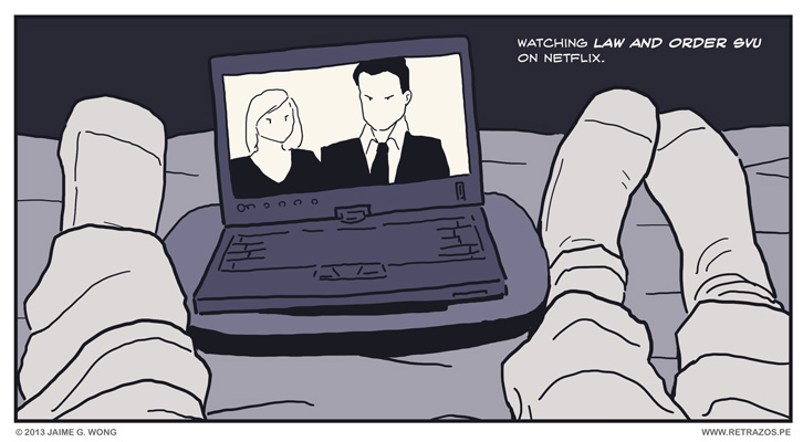 Watching Law and Order SVU on Netflix