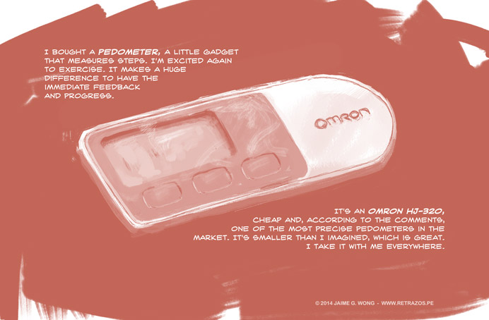 I bought an Omron HJ-320 pedometer