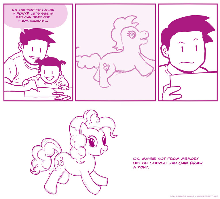 Can Dad draw a Pony?