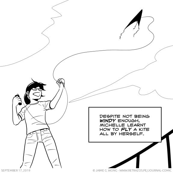 Flying a kite