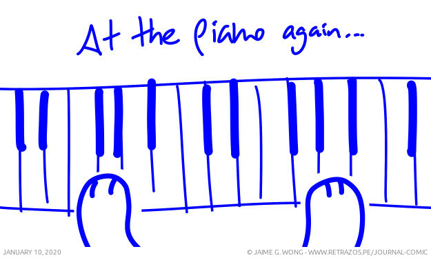 At the piano again