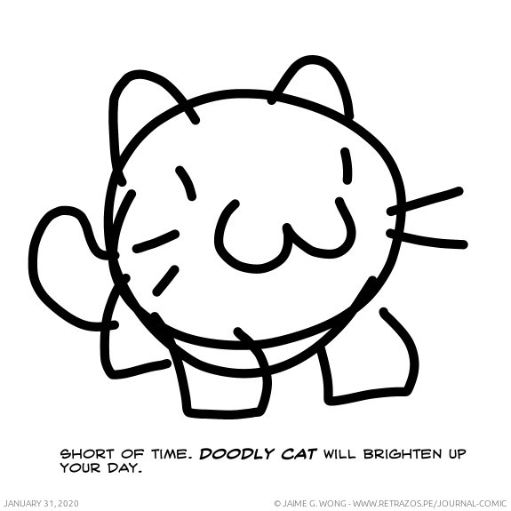 Doodly cat will brighten up your day