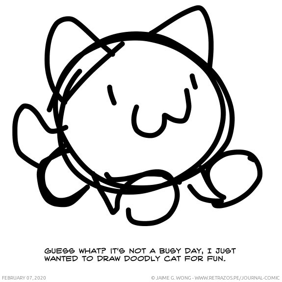 Just wanted to draw doodly cat for fun
