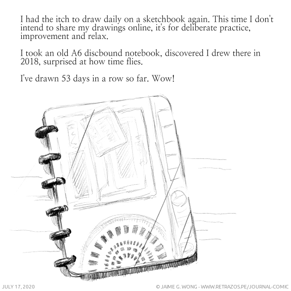 The itch to draw daily on a sketchbook
